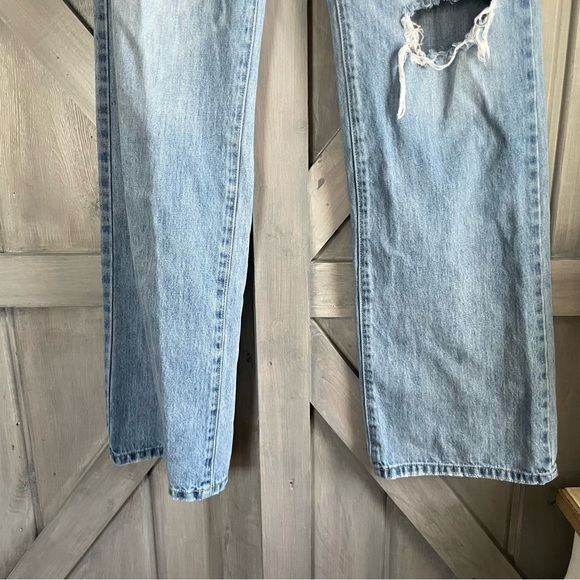 Kancan Women’s Distressed Flare Light Wash Denim Button Closure 100% cotton 7/27 - Picture 4 of 11